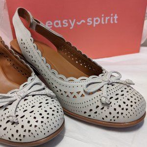 Easy Spirit CHATT Slingback ivory pump sandals, 9.5